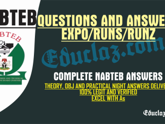 2025 Nabteb gce expo runs runz questions and answers